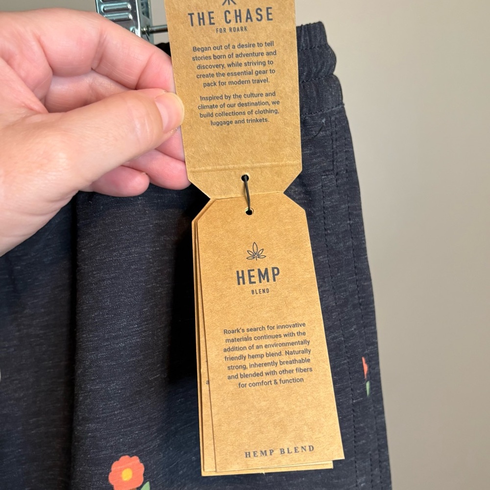 Roark Men's Charcoal Shorts with Colorful Skull and Flower Pattern - Picture 11 of 13